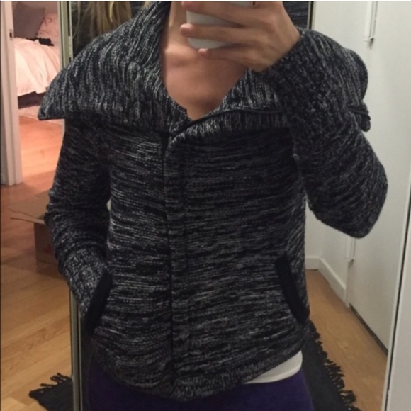 SIDE ZIP MOTO CARDIGAN ASYMMETRICAL - Picture 1 of 5